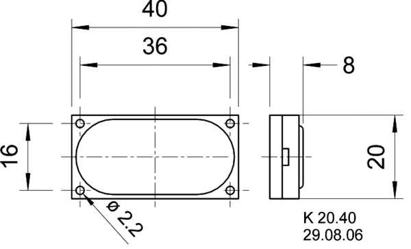 Visaton K 20.40 Rechteckiger Miniaturlautsprecher