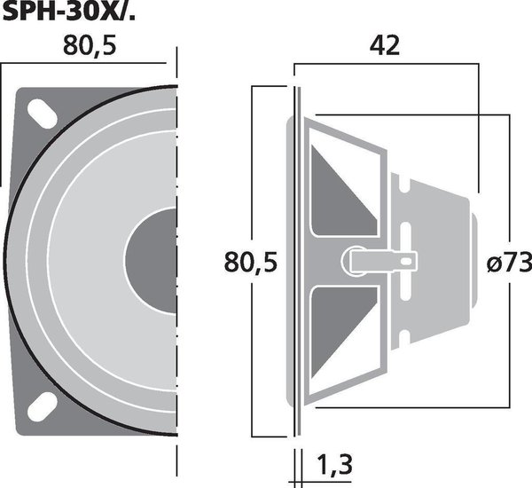 MONACOR SPH-30X/4 SW High-Quality-Hi-Fi-Breitbänder