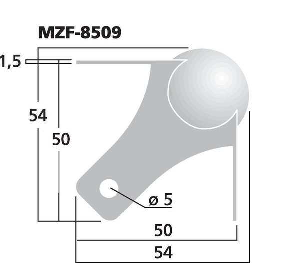 Monacor MZF-8509 LS-Metallecke
