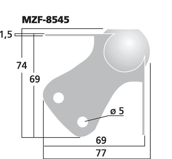 Monacor MZF- 8545 LS-Metallecke