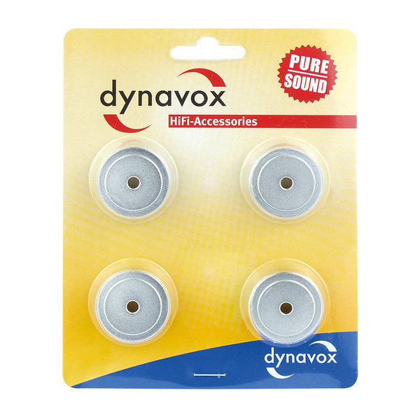 Dynavox Aluminium-Füsse für HiFi-Geräte 4er-Set silber 30 mm