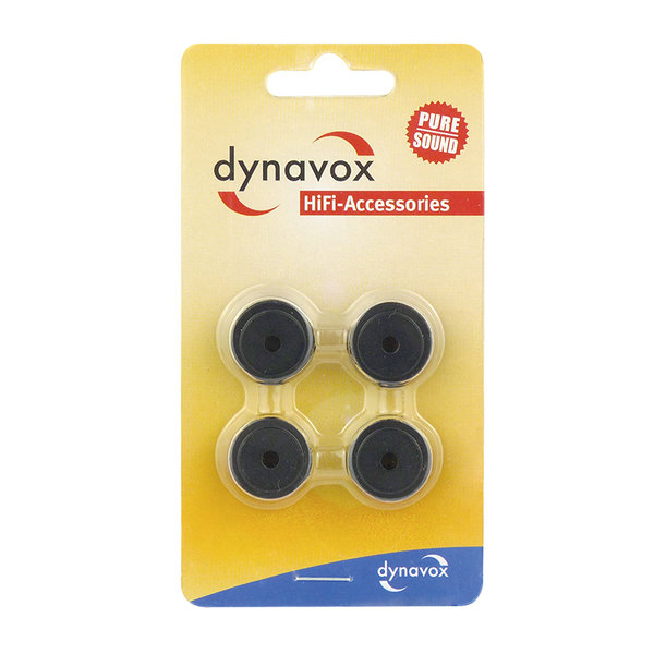Dynavox Aluminium-Füsse für HiFi-Geräte 4er-Set schwarz eloxiert 20 mm
