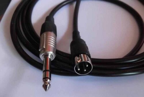 Audio-Verbindungskabel 0,5 bis 15 m 3-pol Din Stecker > 6,35 stereo Klinke
